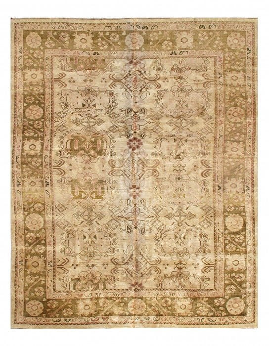 Ivory Fine Hand Knotted Oushak Rug 10'5'' X 13'7'': Ivory Fine Hand Knotted Oushak Rug 10'5'' X 13'7'' - New, Oushak, Hand-Knotted, Lamb's Wool, 300 -21767- 862.This item is part of our fine auction collection which includes many fine home accessories 