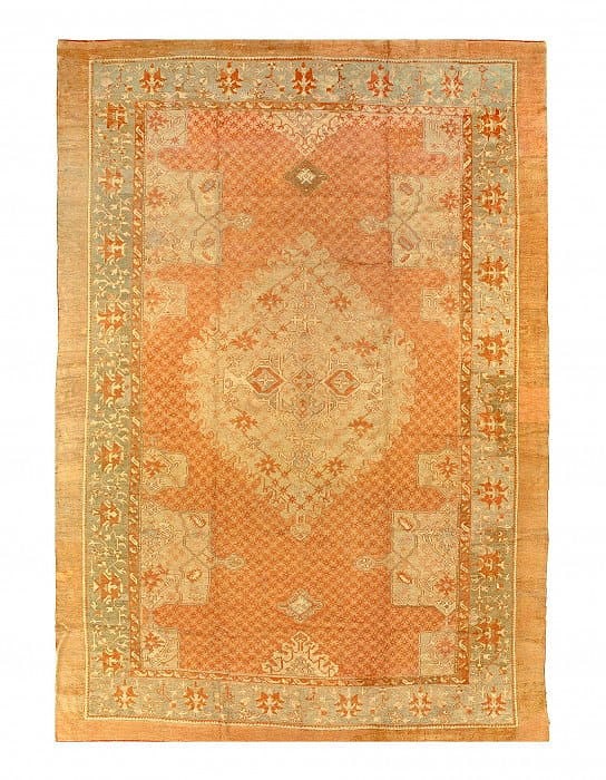 Fine Hand Knotted Antique Turkish Oushak 11' X 15'4'': Fine Hand Knotted Antique Turkish Oushak 11' X 15'4'' - Circa 1900, Oushak, Hand-Knotted, Lamb's Wool, 300 -D04485- 862.This item is part of our fine auction collection which includes many fine home a