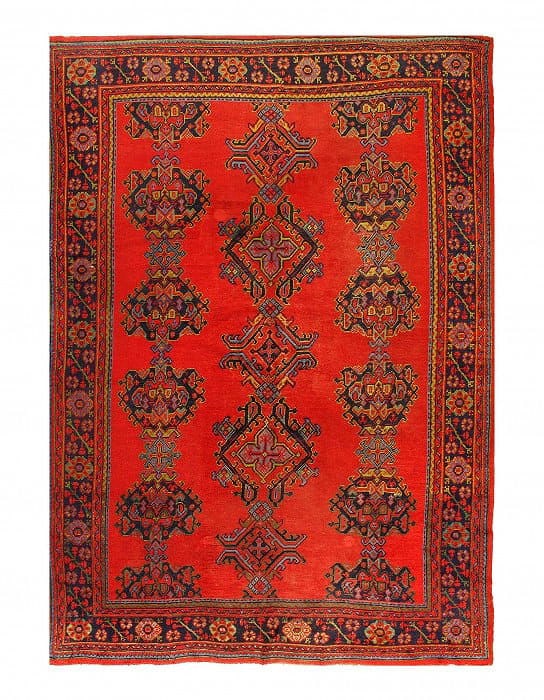 Fine Hand Knotted Turkish Antique Oushak 8'1'' X 11'1: Fine Hand Knotted Turkish Antique Oushak 8'1'' X 11'1 - circa 1890, Oushak, Hand-Knotted, Lamb's Wool, 300 -D12066- 862.This item is part of our fine auction collection which includes many fine home a