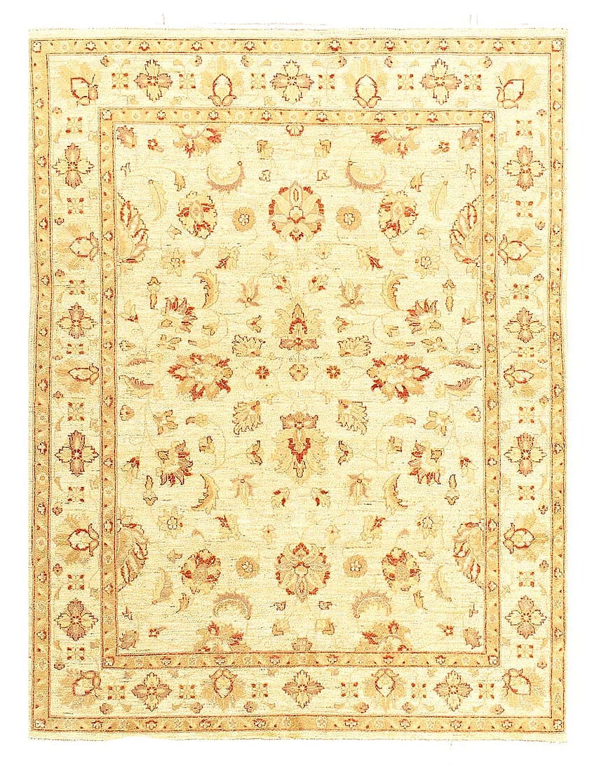Ivory Color Fine Hand knotted Oushak rug 6'8'' X 8'6'': Ivory Color Fine Hand knotted Oushak rug 6'8'' X 8'6'' - New, Oushak, Hand-Knotted, Lamb's Wool, 300 -D15093- 862.This item is part of our fine auction collection which includes many fine home accesso