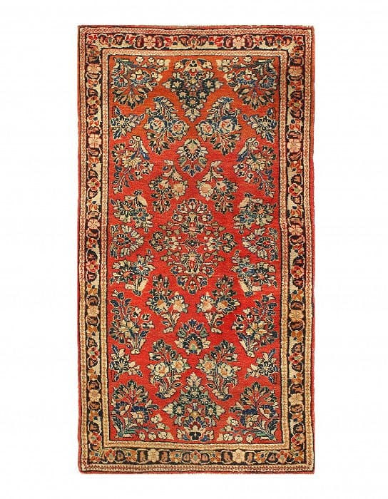 Persian Rust Antigue Sarouk 2' x 4': Persian Rust Antigue Sarouk 2' x 4' - CIRCA 1920, Sarouk, Hand-Knotted, Lamb's Wool, 300 -D08802- 862.This item is part of our fine auction collection which includes many fine home accessories includi