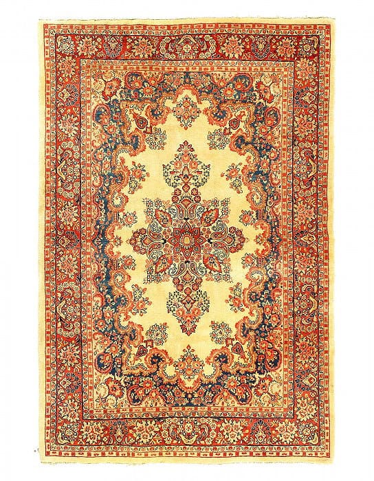 Fine Hand Knotted Persian Antique Sarouk 6'4'' X 9'8'': Fine Hand Knotted Persian Antique Sarouk 6'4'' X 9'8'' - 1900, Sarouk, Hand-Knotted, Lamb's Wool, 300 -D03300- 862.This item is part of our fine auction collection which includes many fine home access