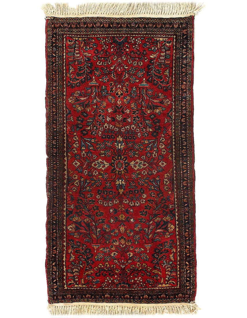Persian Hand Knotted Antique sarouk 2'1'' X 4'2'': Persian Hand Knotted Antique sarouk 2'1'' X 4'2'' - Circa 1920, Sarouk Farahan, Hand-Knotted, Lamb's Wool, 300 -D15250- 862.This item is part of our fine auction collection which includes many fine ho