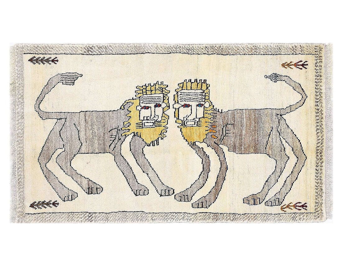 Ivory Color Hand knotted Persian Shiraz rug 3' X 5'4'': Ivory Color Hand knotted Persian Shiraz rug 3' X 5'4'' - New, Shiraz, Hand-Knotted, Lamb's Wool, 300 -D13388- 862.This item is part of our fine auction collection which includes many fine home accesso