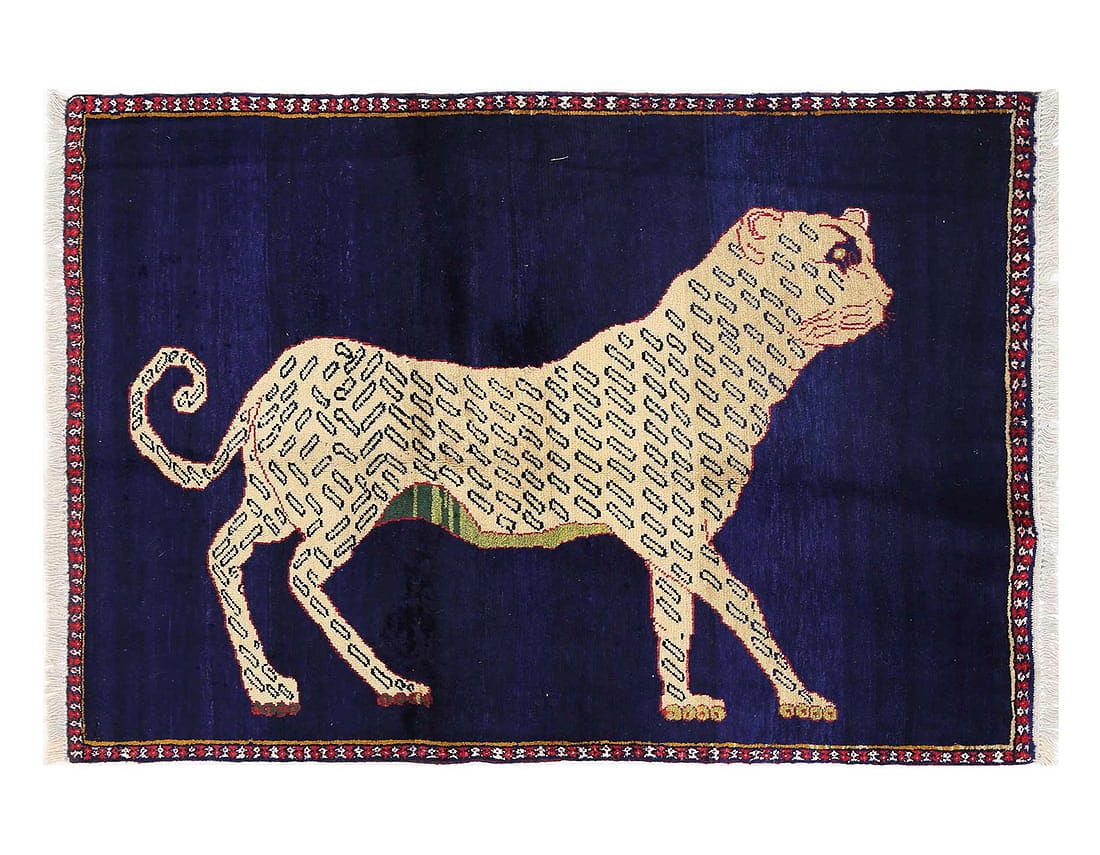 Navy Blue hand knotted Shiraz rug 3'3'' X 4'9'': Navy Blue hand knotted Shiraz rug 3'3'' X 4'9'' - New, Shiraz, Hand-Knotted, Lamb's Wool, 300 -D13386- 862.This item is part of our fine auction collection which includes many fine home accessories in