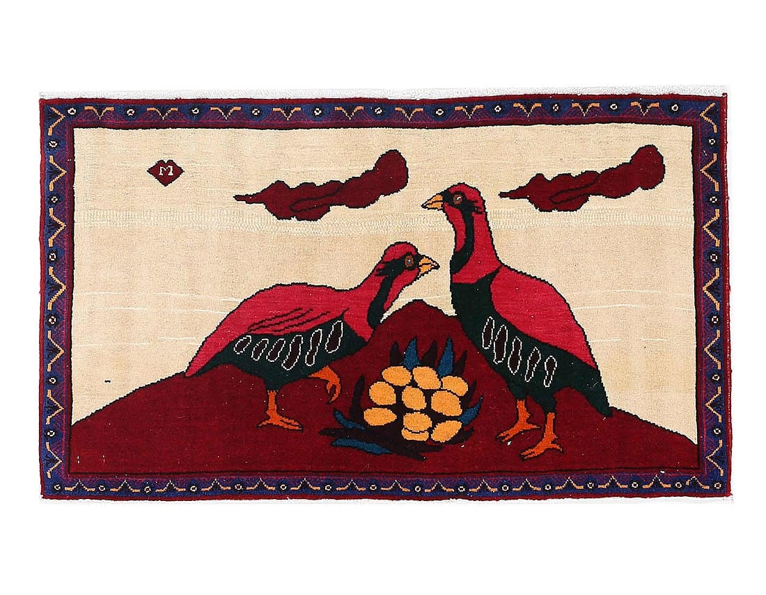Persian Hand knotted shiraz rug 1'8'' X 3'1'': Persian Hand knotted shiraz rug 1'8'' X 3'1'' - New, Shiraz, Hand-Knotted, Lamb's Wool, 300 -D13325- 862.This item is part of our fine auction collection which includes many fine home accessories incl