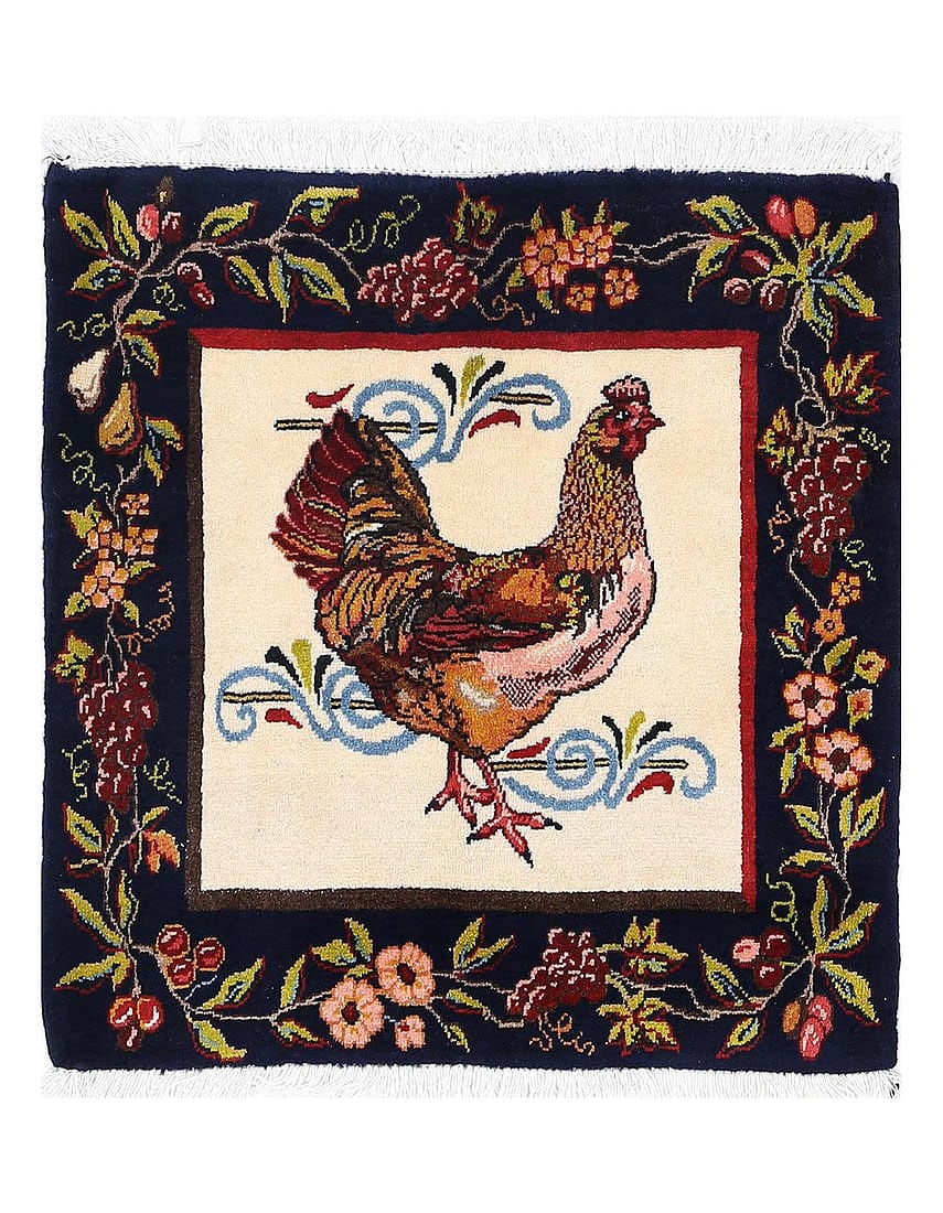 Persian Hand knotted square rug 2'2'' X 2'3'': Persian Hand knotted square rug 2'2'' X 2'3'' - New, Shiraz, Hand-Knotted, Lamb's Wool, 300 -D13355- 862.This item is part of our fine auction collection which includes many fine home accessories incl
