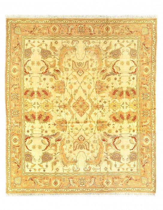 Ivory Spanish Rug 12' X 14': Ivory Spanish Rug 12' X 14' - circa 1920, Spnish, Hand-Knotted, Lamb's Wool, 300 -D06148- 862.This item is part of our fine auction collection which includes many fine home accessories including antiq