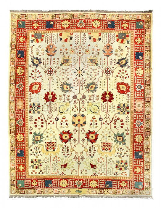 Sumak bakshaish design Rug 9'2"x 11'4": Sumak bakshaish design Rug 9'2"x 11'4" - CIRCA 2010, Sumak, Hand-Woven, Lamb's Wool, 300 -24068- 862.This item is part of our fine auction collection which includes many fine home accessories includin