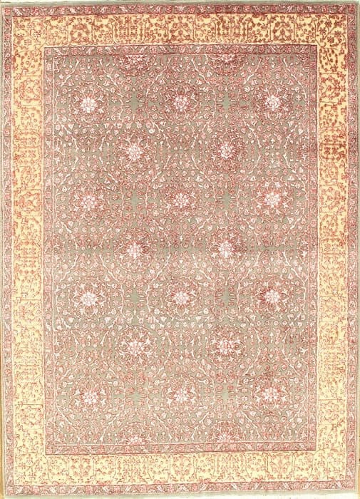 Gray Tabriz silk & wool Rug 5'8'' X 7'11'': Gray Tabriz silk & wool Rug 5'8'' X 7'11'' - New, Tabriz, Hand-Knotted, Wool & Silk, 300 -D04363- 862.This item is part of our fine auction collection which includes many fine home accessories includi