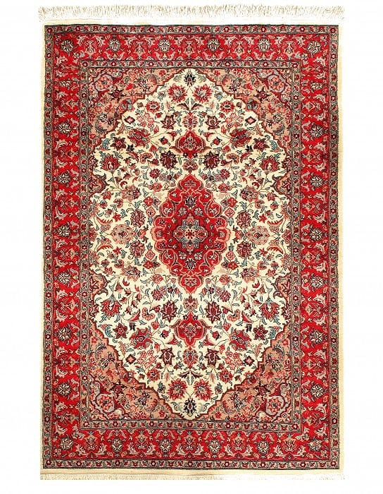 Pak Tabriz Rug - 4'2" x 6'6": Pak Tabriz Rug - 4'2" x 6'6" - New, Tabriz, Hand-Knotted, Lamb's Wool, 300 -D10810- 862.This item is part of our fine auction collection which includes many fine home accessories including antique rug