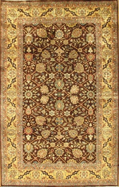 Light Brown Persian Tabriz design rug 5' X 8': Light Brown Persian Tabriz design rug 5' X 8' - New, Tabriz, Hand-Knotted, Lamb's Wool, 300 -26092- 862.This item is part of our fine auction collection which includes many fine home accessories inclu
