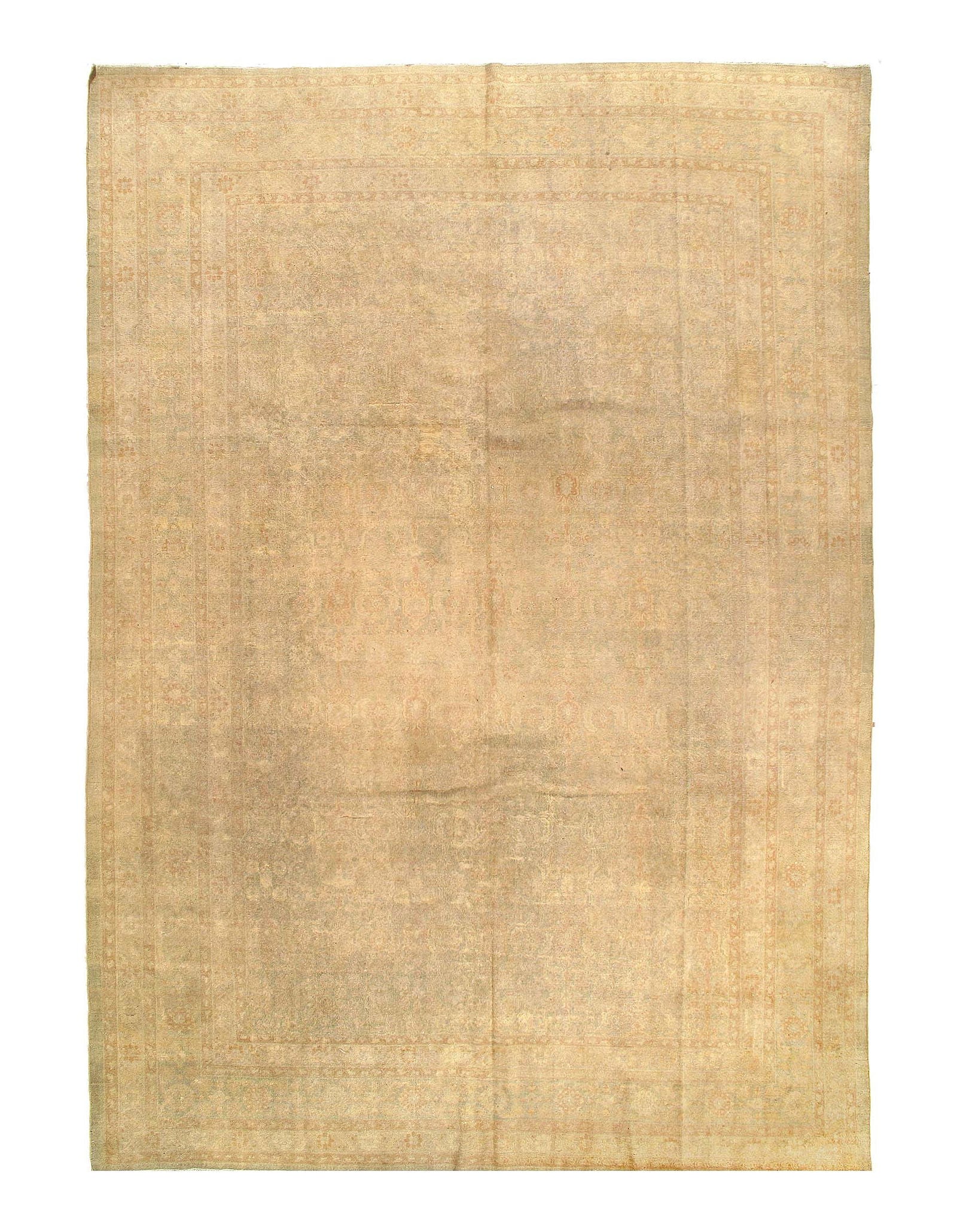 Ivory Fine Hand Knotted Antique Tabriz Rug 9'7'' X 13'11'': Ivory Fine Hand Knotted Antique Tabriz Rug 9'7'' X 13'11'' - Circa 1900, Tabriz, Hand-Knotted, Lamb's Wool, 300 -D08058- 862.This item is part of our fine auction collection which includes many fine h