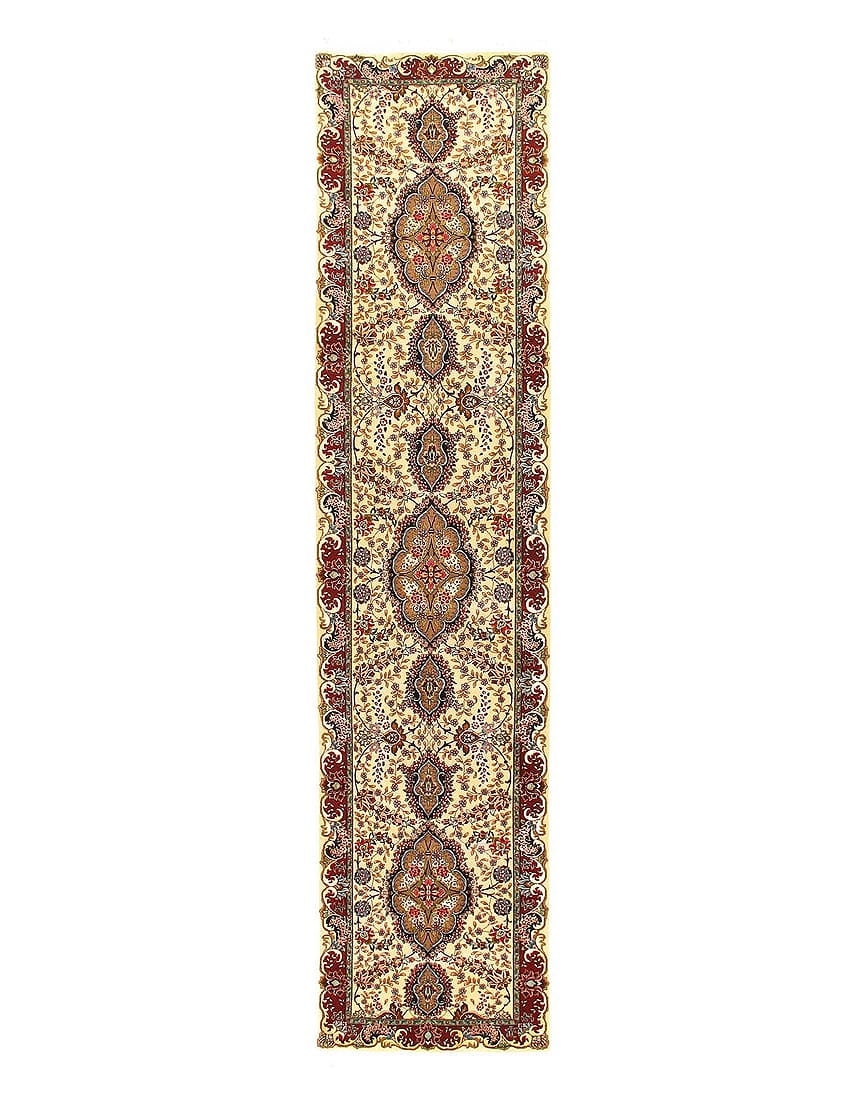 Super Fine Hand Knotted Persian Tabriz silk & wool Runner 3' X 13': Super Fine Hand Knotted Persian Tabriz silk & wool Runner 3' X 13' - circa 1990, Tabriz, Hand-Knotted, Wool & Silk, 300 -19168- 862.This item is part of our fine auction collection which includes many