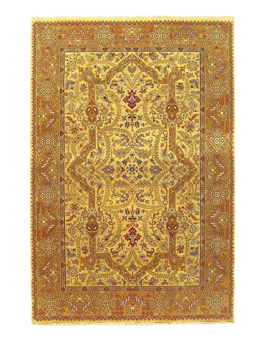 Fine Hand Knotted Persian Tabriz design 6' X 8'11'': Fine Hand Knotted Persian Tabriz design 6' X 8'11'' - New, Tabriz, Hand-Knotted, Lamb's Wool, 300 -D03788- 862.This item is part of our fine auction collection which includes many fine home accessorie