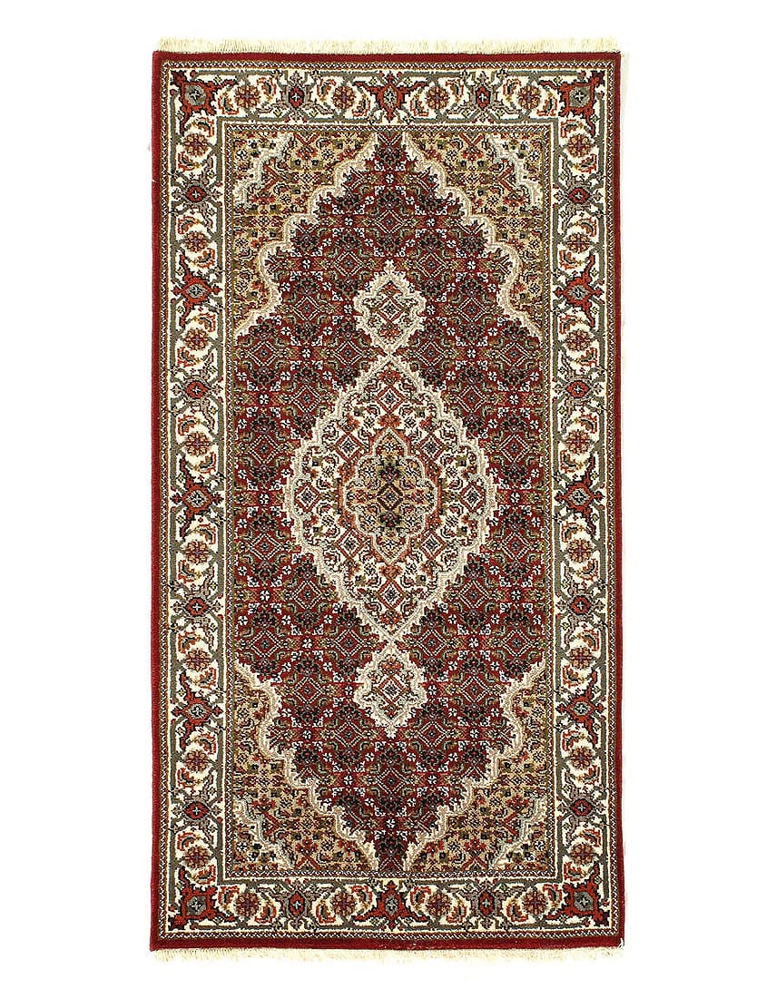 Tabriz Mahi Design Silk & Wool Rug - 2'5" X 4'7": Tabriz Mahi Design Silk & Wool Rug - 2'5" X 4'7" - New, Tabriz, Hand-Knotted, Wool & Silk, 300 -D12735- 862.This item is part of our fine auction collection which includes many fine home accessories i