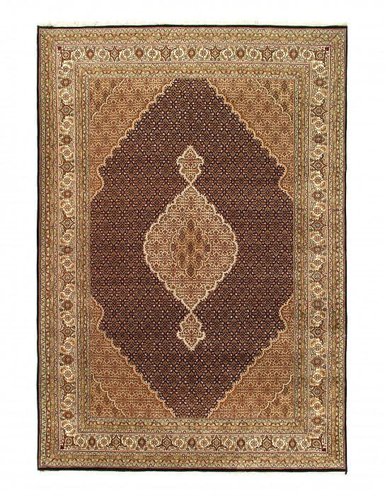 Fine Hand knotted Silk & wool Tabriz design 8' X 11'9'': Fine Hand knotted Silk & wool Tabriz design 8' X 11'9'' - New, Tabriz, Hand-Knotted, Wool & Silk, 300 -D14469- 862.This item is part of our fine auction collection which includes many fine home access