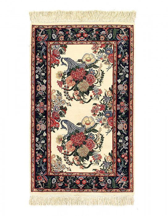 Ivory Fine Hand Knotted Pak Persian Tabriz square rug 2'7"x 4'3": Ivory Fine Hand Knotted Pak Persian Tabriz square rug 2'7"x 4'3" - NEW, Tabriz, Hand-Knotted, Lamb's Wool, 300 -10076- 862.This item is part of our fine auction collection which includes many fine hom