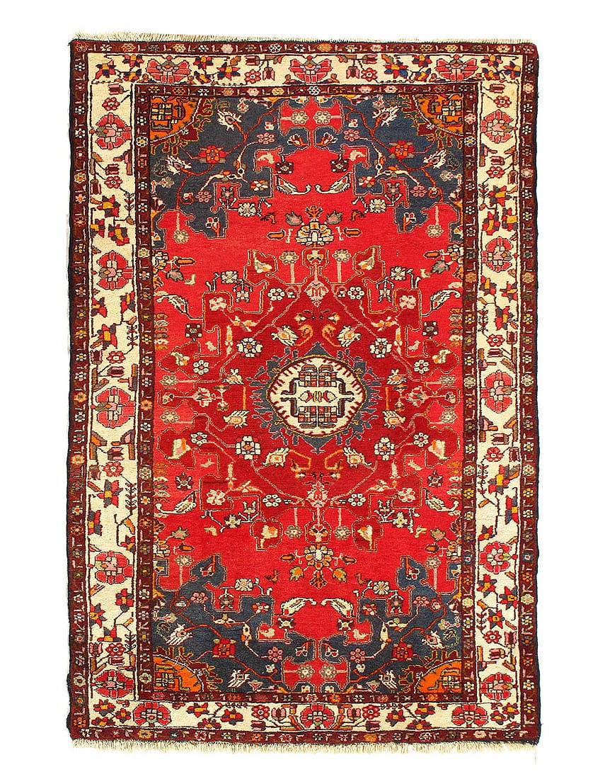 Fine hand knotted Persian Antique Tafresh rug 4'4'' X 6'6'': Fine hand knotted Persian Antique Tafresh rug 4'4'' X 6'6'' - 1930, Tafresh, Hand-Knotted, Lamb's Wool, 300 -D12516- 862.This item is part of our fine auction collection which includes many fine home 