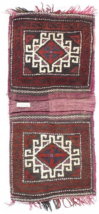 Semi-Antique Persian Shiraz Saddle Bag Rug - 1'5" X 2'10": Semi-Antique Persian Shiraz Saddle Bag Rug - 1'5" X 2'10" - , Traditional, Hand-Knotted, Wool, 300 -12651- 862.This item is part of our fine auction collection which includes many fine home