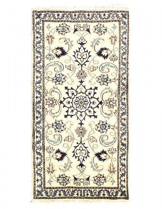 Ivory Genuine Persian Nain 2'4" X 4'6": Ivory Genuine Persian Nain 2'4" X 4'6" - New, Traditional, Hand-Knotted, Wool, 300 -D07350- 862.This item is part of our fine auction collection which includes many fine home accessories including
