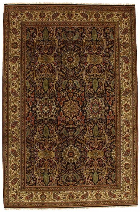 Fine Tabriz DesignHand-Knotted Rug - 6' X 9'1: Fine Tabriz DesignHand-Knotted Rug - 6' X 9'1 - , Traditional, Hand-Knotted, Wool, 300 -D03793- 862.This item is part of our fine auction collection which includes many fine home accessories