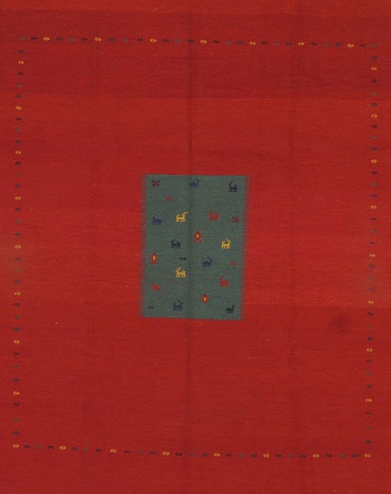 Red Soumak Weave Gabbeh - 8' X 10': Red Soumak Weave Gabbeh - 8' X 10' - New, Traditional, Hand-Knotted, Wool, 300 -21071- 862.This item is part of our fine auction collection which includes many fine home accessories including antique 