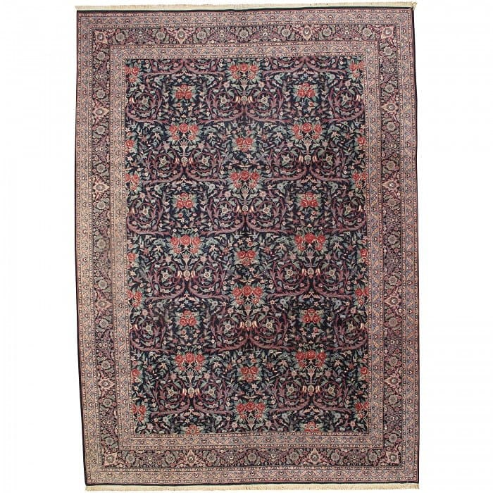 Navy Sino Persian Mostofi Design 10' X 14': Navy Sino Persian Mostofi Design 10' X 14' - New, Traditional, Hand-Knotted, Wool, 300 -D03110- 862.This item is part of our fine auction collection which includes many fine home accessories including