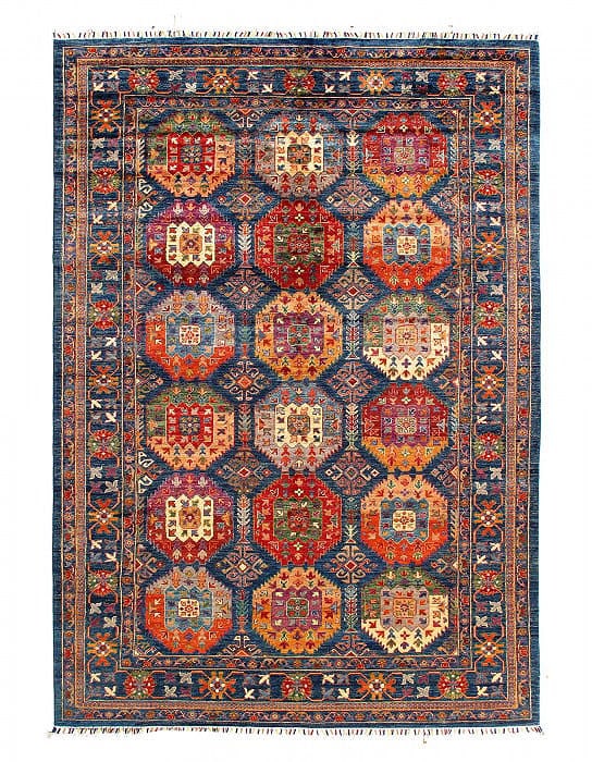 Fine Hand Knotted Turkman rug 6'8"x 9'8": Fine Hand Knotted Turkman rug 6'8"x 9'8" - NEW, Turkaman, Hand-Knotted, Lamb's Wool, 300 -D15069- 862.This item is part of our fine auction collection which includes many fine home accessories includi