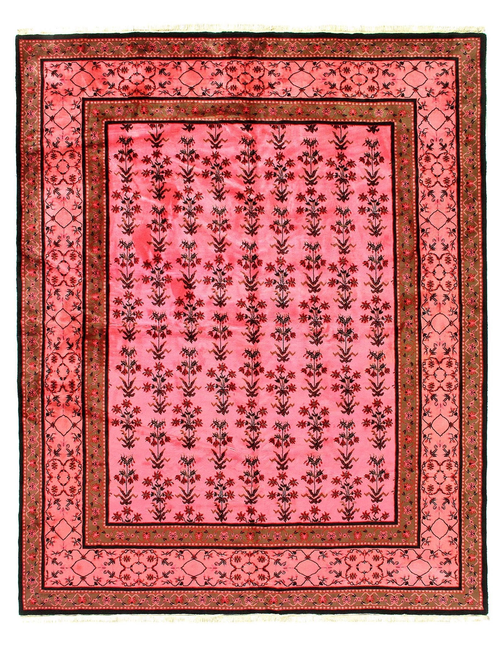 Fine Hand Knotted Overdyed Turkish rug 8' X 9'11'': Fine Hand Knotted Overdyed Turkish rug 8' X 9'11'' - circa 1970, Turkish, Hand-Knotted, Lamb's Wool, 300 -d12039- 862.This item is part of our fine auction collection which includes many fine home acc