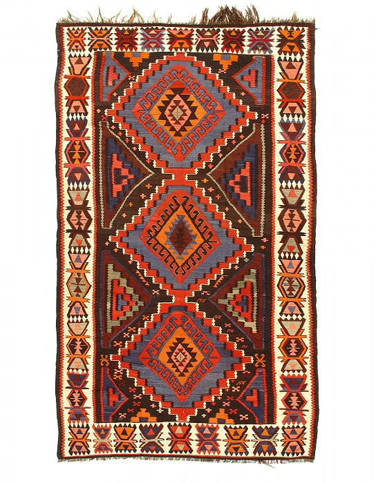 Fine Antique Turkish Kilim 3'3"X 8'3" (1 of 3)