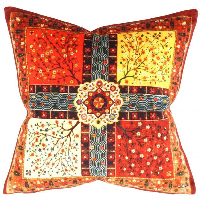 Pasargad velvet Throw Pillow 16'' X 16'': Pasargad velvet Throw Pillow 16'' X 16'' - New, Isfahan, Hand-made, Velvet Silk, 300 -TIR M325- 862.This item is part of our fine auction collection which includes many fine home accessories including
