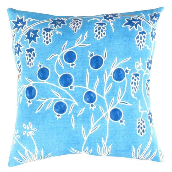 Light Blue Silk Turkish Pillow - 16'' X 16''X 4'': Light Blue Silk Turkish Pillow - New, Ikat, Hand-Woven, V. Silk, 300 -PPS18- 862.This item is part of our fine auction collection which includes many fine home accessories including antique rugs, vint