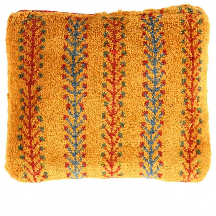 Fine Hand knotted Gabbeh pillow 16"X 16": Fine Hand knotted Gabbeh pillow 16"X 16" - N/A, Gabbeh, Hand-Woven, Lamb's Wool, 300 -PG 242- 862.This item is part of our fine auction collection which includes many fine home accessories including a
