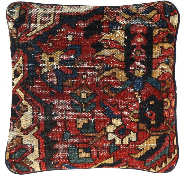 Pasargad Vintage Hand Knotted Farahan Rug Pillow - 20'' X 20''X 5'': Pasargad Vintage Hand Knotted Farahan Rug Pillow - N/A, Farahan, Hand-Knotted, Lamb's Wool, 300 -K 180 A- 862.This item is part of our fine auction collection which includes many fine home accessories