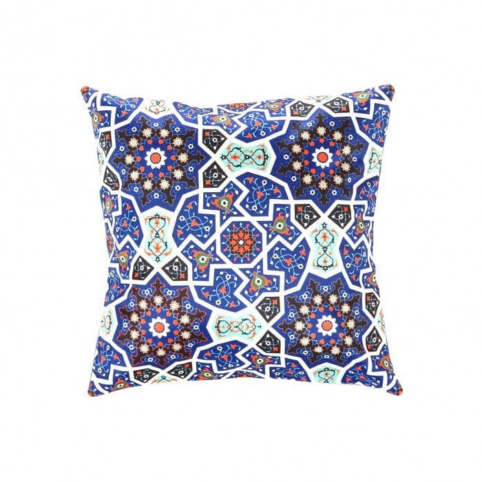 Persian Tile Velvet Pillow 20' X 20': Persian Tile Velvet Pillow 20' X 20' - New, Traditional, Handmade , Velvet Silk, 300 -IR 16 M- 862.This item is part of our fine auction collection which includes many fine home accessories including 