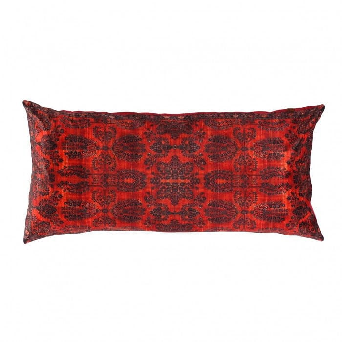 Persian sarouk design Throw Pillow 15" X 30": Persian sarouk design Throw Pillow 15" X 30" - New, Sarouk, N/A, Velvet Silk, 300 -IR 132- 862.This item is part of our fine auction collection which includes many fine home accessories including anti