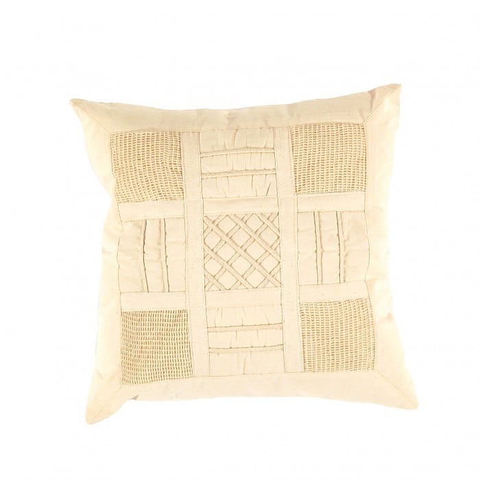 Beige Color Pure Cotton Pillow Cover - 16”W X 16”D X 3”H: Beige Color Pure Cotton Pillow Cover - New, Modern, Handmade, Cotton, 300 -IC 6- 862.This item is part of our fine auction collection which includes many fine home accessories including antique rugs, 