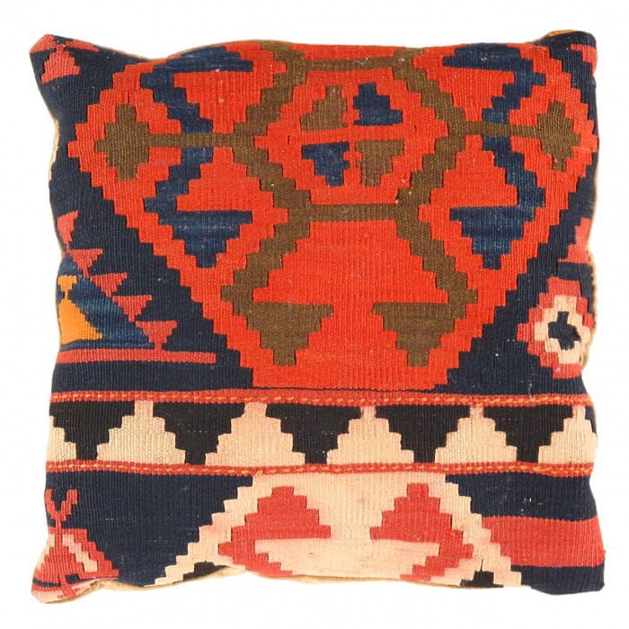 Vintage Hand Wove Pillow 15"X 15": Vintage Hand Wove Pillow 15"X 15" - N/A, Turkish, Hand-Woven, Lamb's Wool, 300 -BL 3- 862.This item is part of our fine auction collection which includes many fine home accessories including antique r