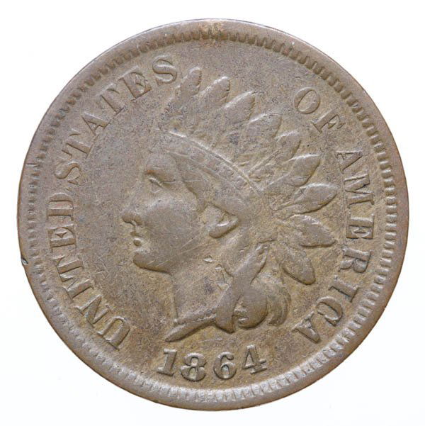 1864 Indian Head Cent with L (1 of 2)
