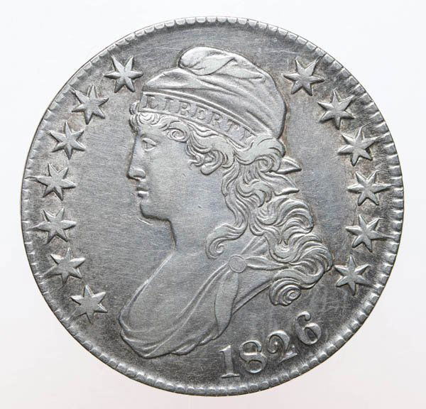1826 Capped Bust Dollar: XF