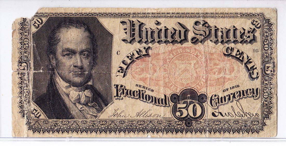 1875 50 Cent Fractional Currency 5th Issue "Bob Hope" (1 of 2)