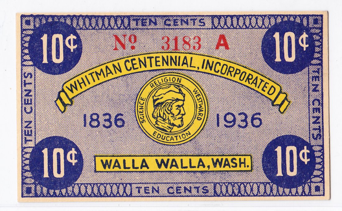 1936 10 Cents Fractional Note Whitman Centennial (1 of 2)