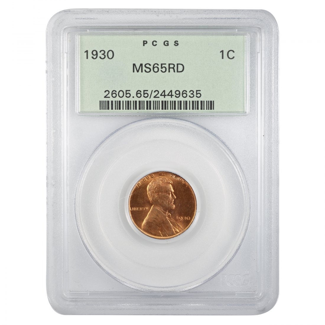 1930 Lincoln Cent PCGS MS65 Red (1 of 4)