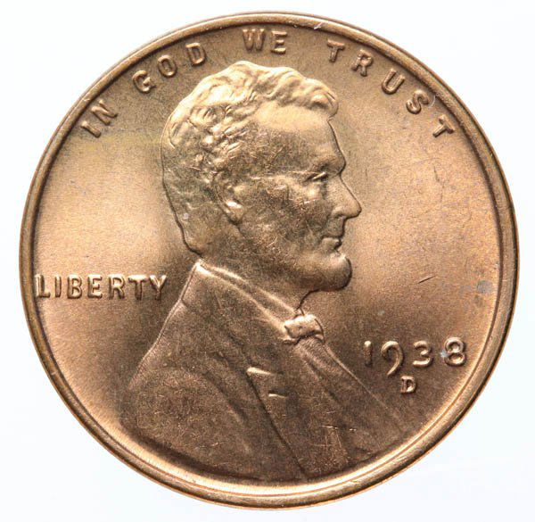 1938-D Lincoln Cent BU (1 of 2)
