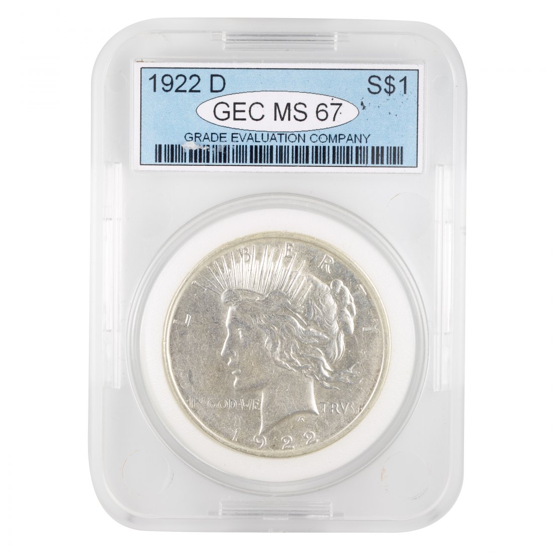 1922-D Peace Dollar GEC MS67 (1 of 4)