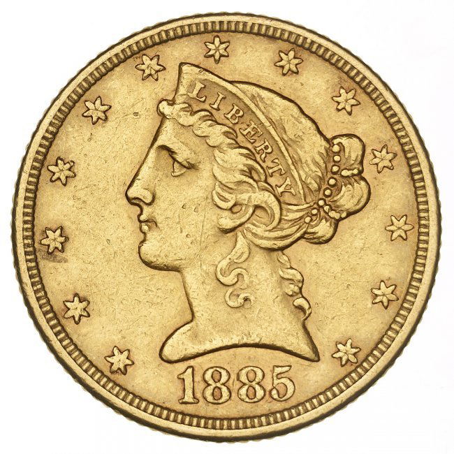 1885 Gold $5 Liberty (1 of 2)