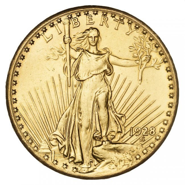 1928 Gold $20 Saint Gaudins (1 of 2)
