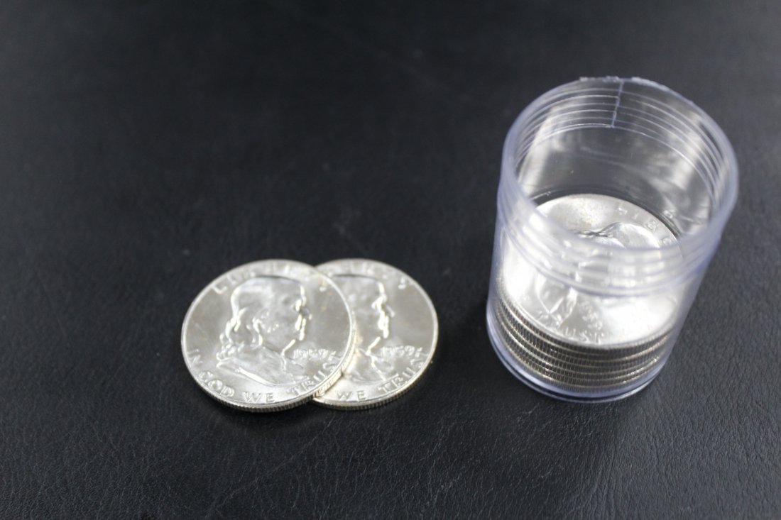 1959 Franklin Half Dollar Lot of 9 BU (1 of 2)