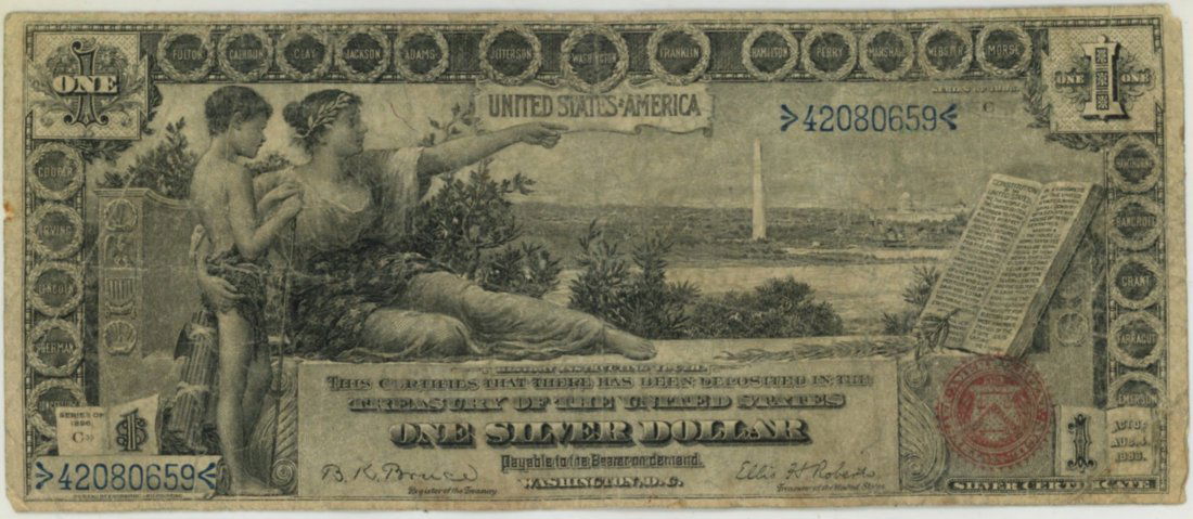 1896 $1 Silver Certificate "Education" (1 of 2)